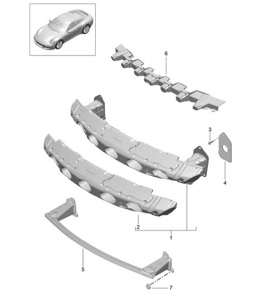 Diagram 802-021 Porsche 996 (911) (1997-2005) Body