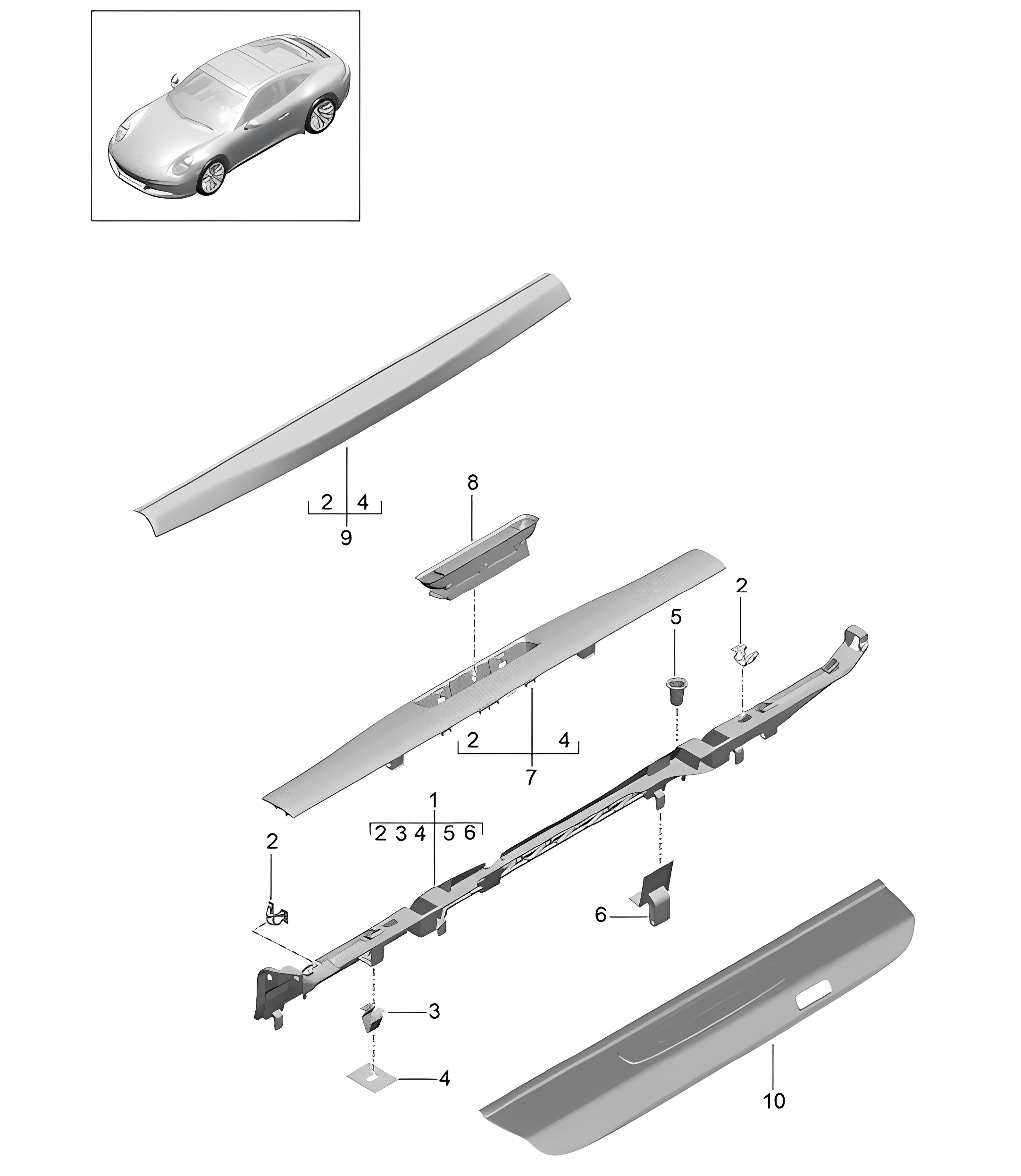 Trim / Sill 991.2 Carrera 2017-19