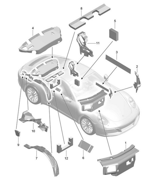 Diagram 807-083 Porsche 997 (911) MK1 2005-2008 Body