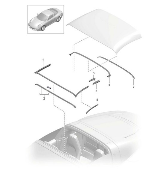 Diagram 811-032 Porsche 993 (911) RS 1994-97 Body