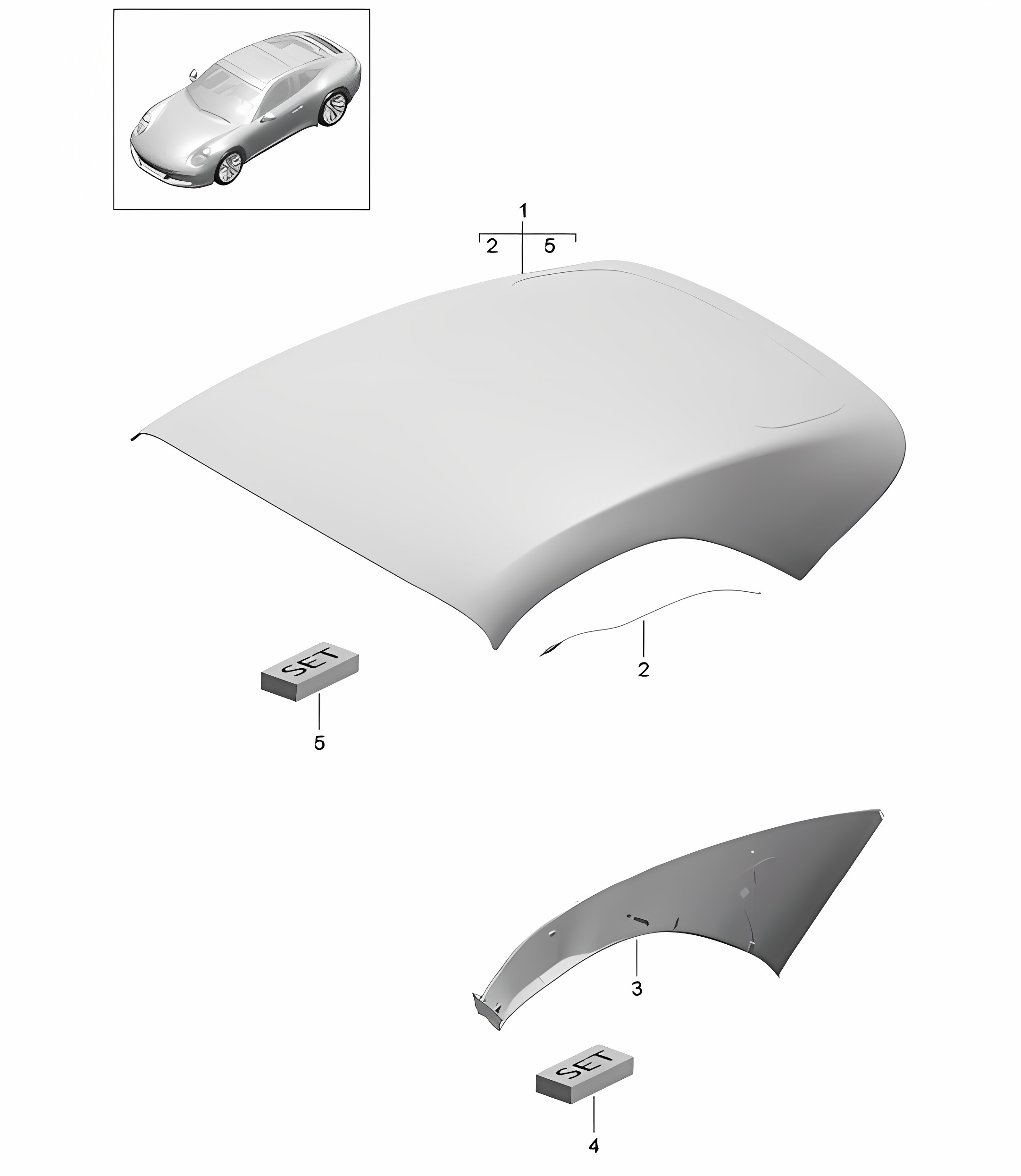 Convertible top covering / Roofliner - CABRIO - 991.2 Carrera 2017-19