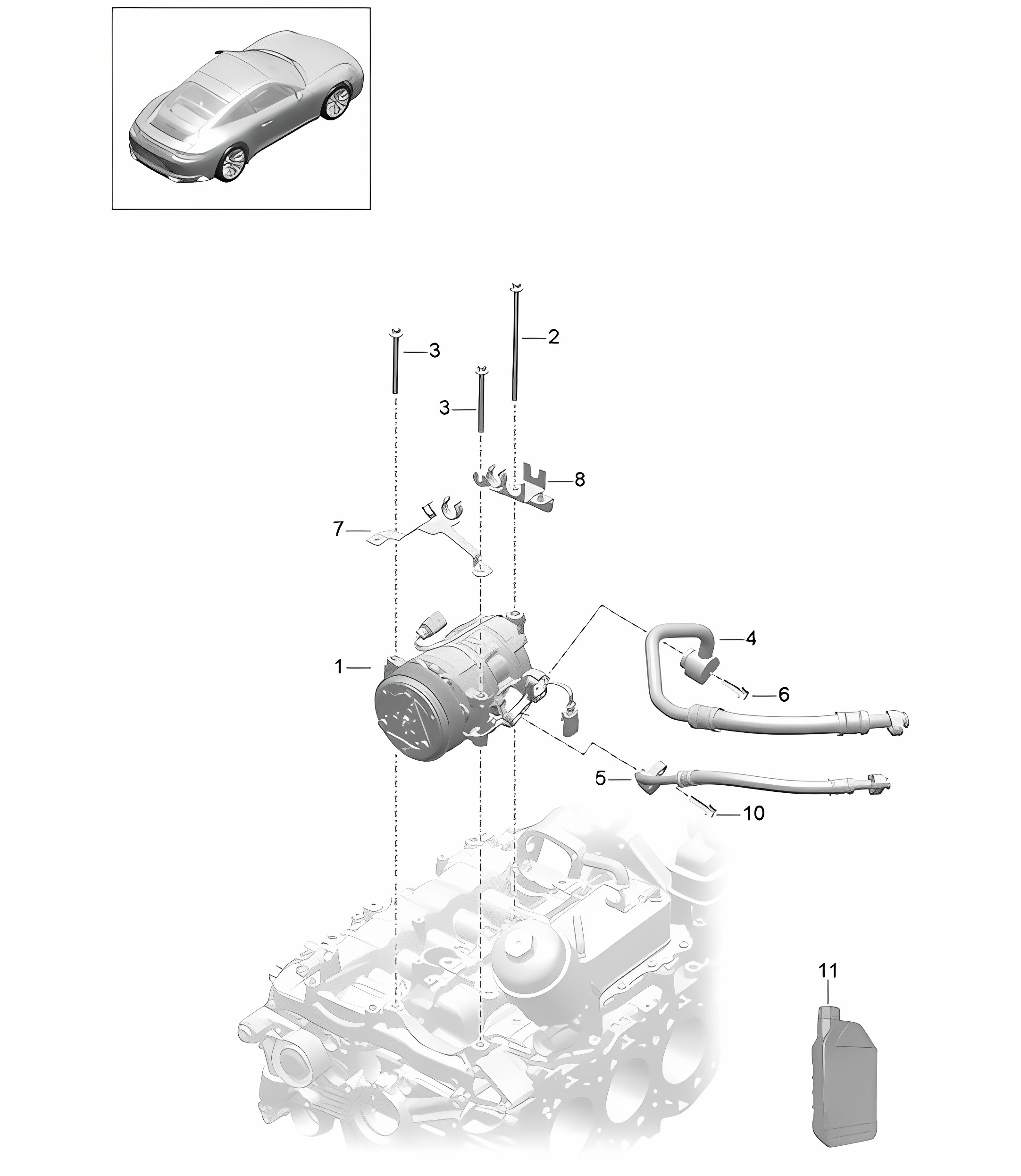 Compressor /  Air conditioning 991.2 Carrera 2017-19