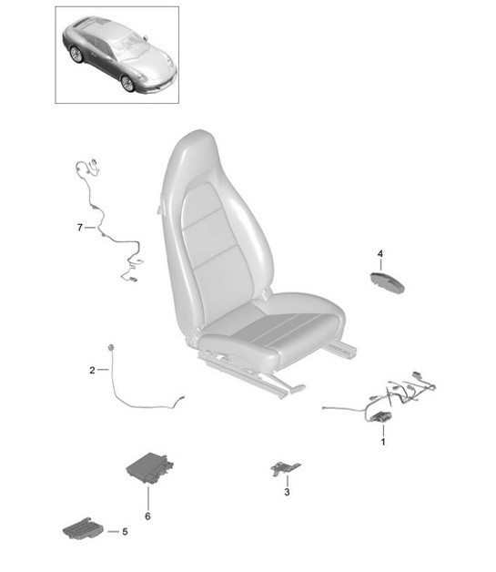 Diagram 817-010 Porsche 997 MKII Carrera C2 3.6L 2009-12 Body