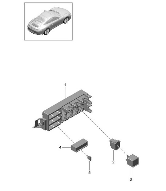 Diagram 902-001 Porsche 991 (911) MK1 2012-2016 Electrical equipment