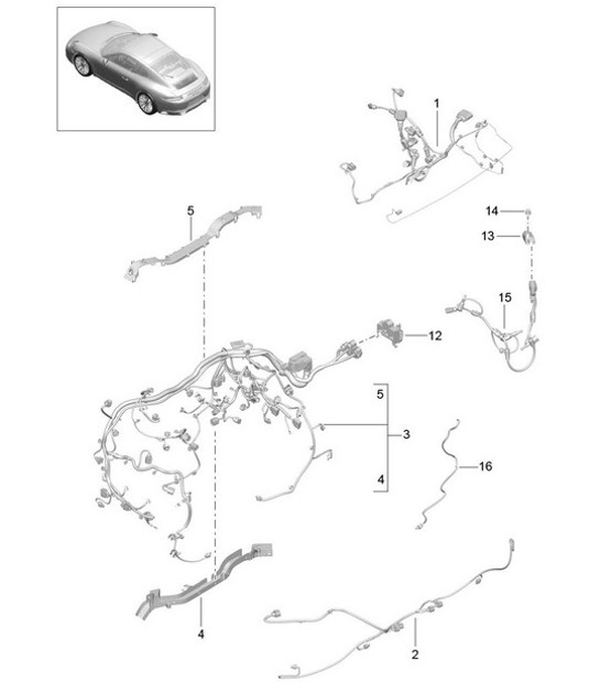 Diagram 902-020 Porsche 356 (1950-1965) Electrical equipment
