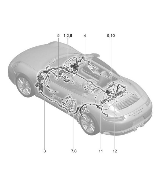 Diagram 902-060 Porsche Boxster 986/987/981 (1997-2016) Electrical equipment