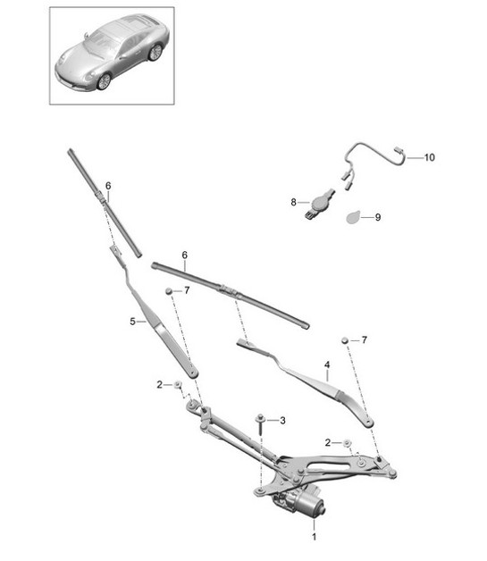 Diagram 904-000 Porsche 997 MK1 GT2 2007-09 Electrical equipment