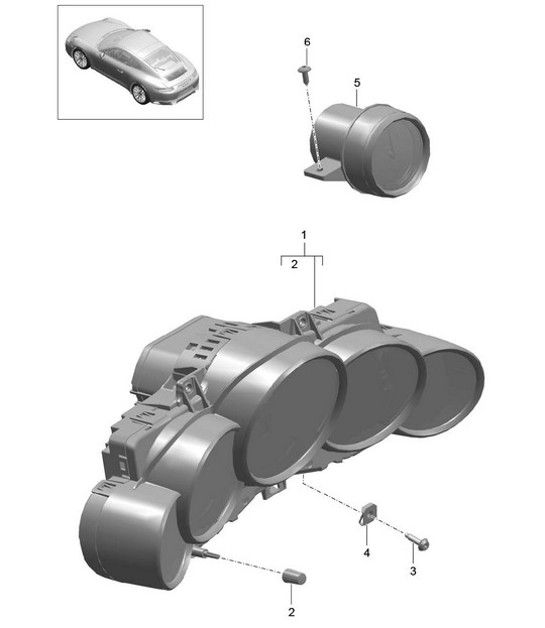 Diagram 906-000 Porsche Boxster 986/987/981 (1997-2016) Electrical equipment