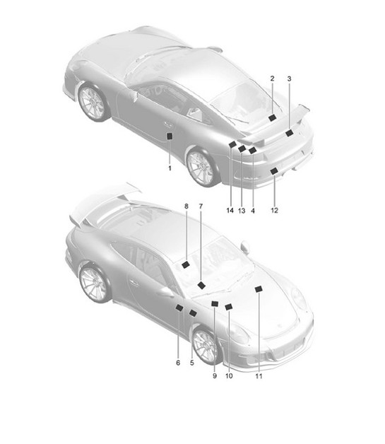 Diagram 001-005 Porsche 964 (911) C2 1989-93 Accessories & others 
