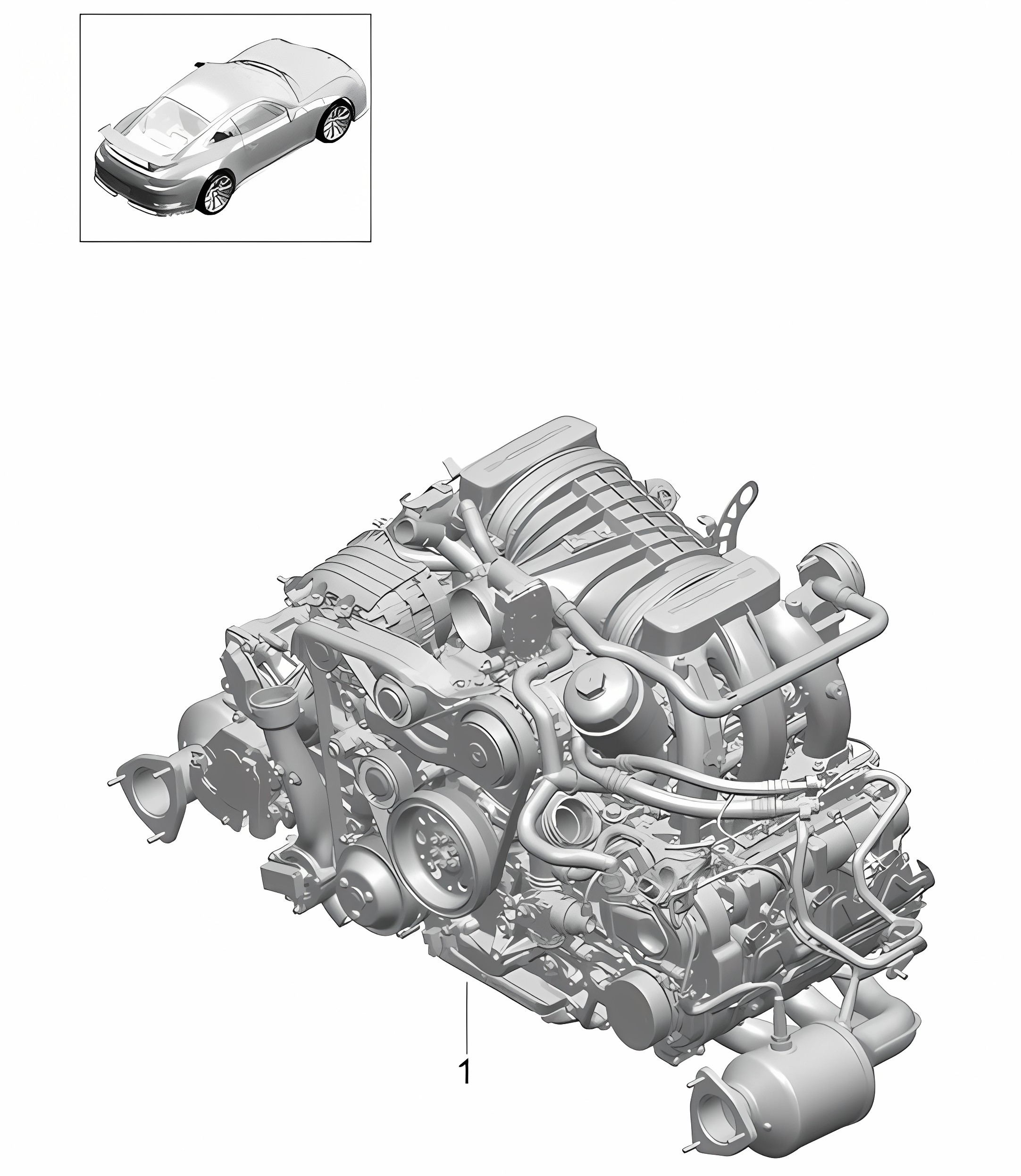 Replacement engine  (Model: A175,A176)  991 R/GT3/RS 2013-17