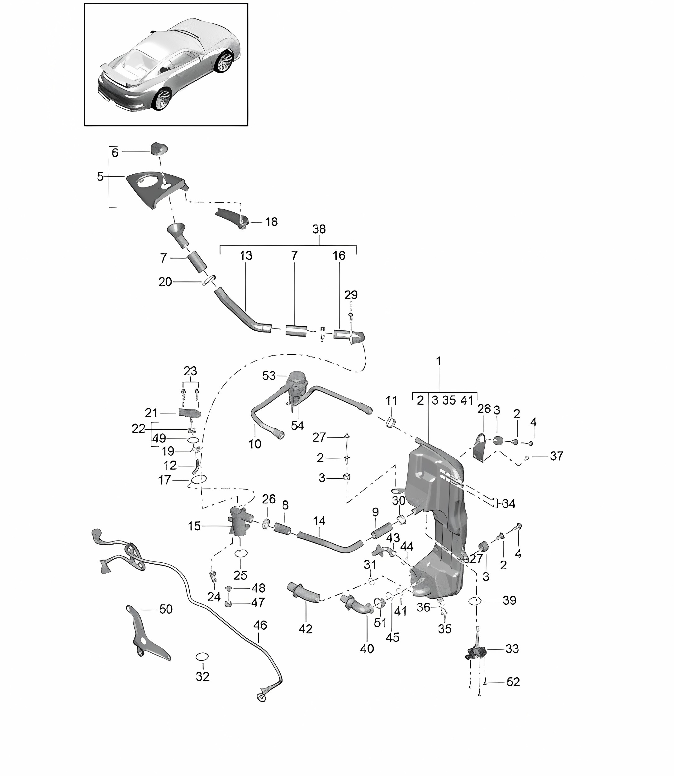 Engine (oil press./lubrica.) / Oil tank (Model: DGGA,DGGB, DNS,DSD) 991 GT3 4.0L 2014-21