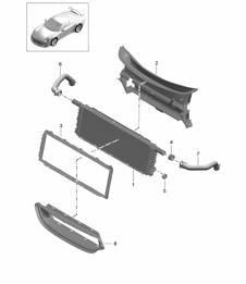 Refroidisseur de liquide de refroidissement - Centre, PR:153 - 991 R/GT3/RS 2014-21