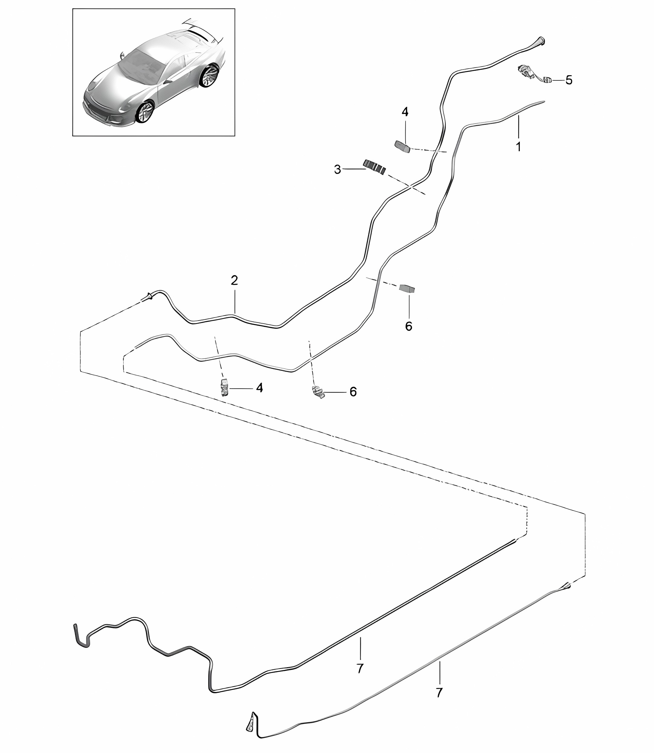 Fuel system - REAR - 991 R/GT3/RS 2014-21