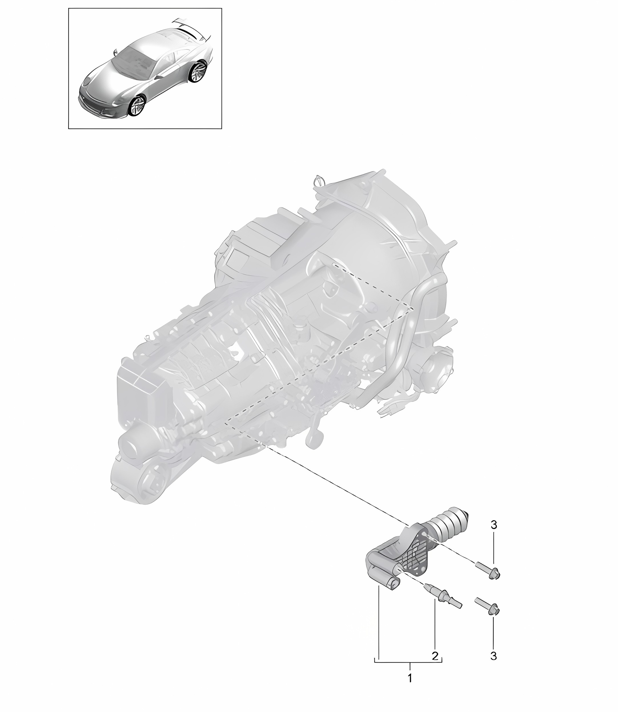 Clutch release / Clutch slave cylinder - G9190+, PR:486 - 991 R/GT/GT3 2014-21