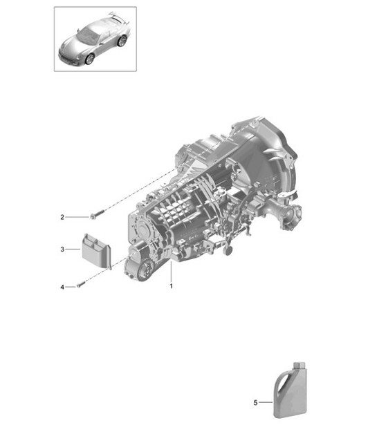 Ersatzgetriebe – G9190+, PR:486 – 991 R/GT/GT3 2014–21