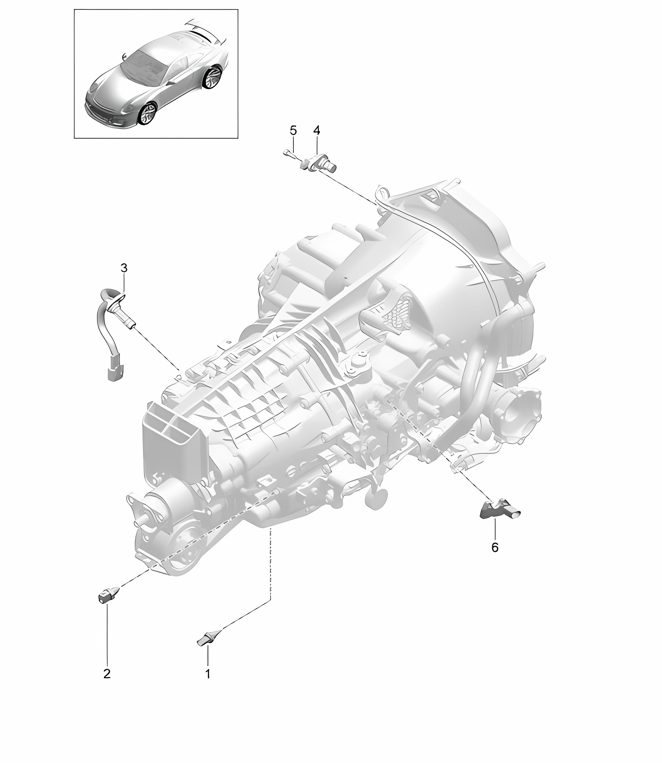 Manual gearbox /  Individual parts - G9190+, PR:486 - 991 R/GT/GT3 2014-21