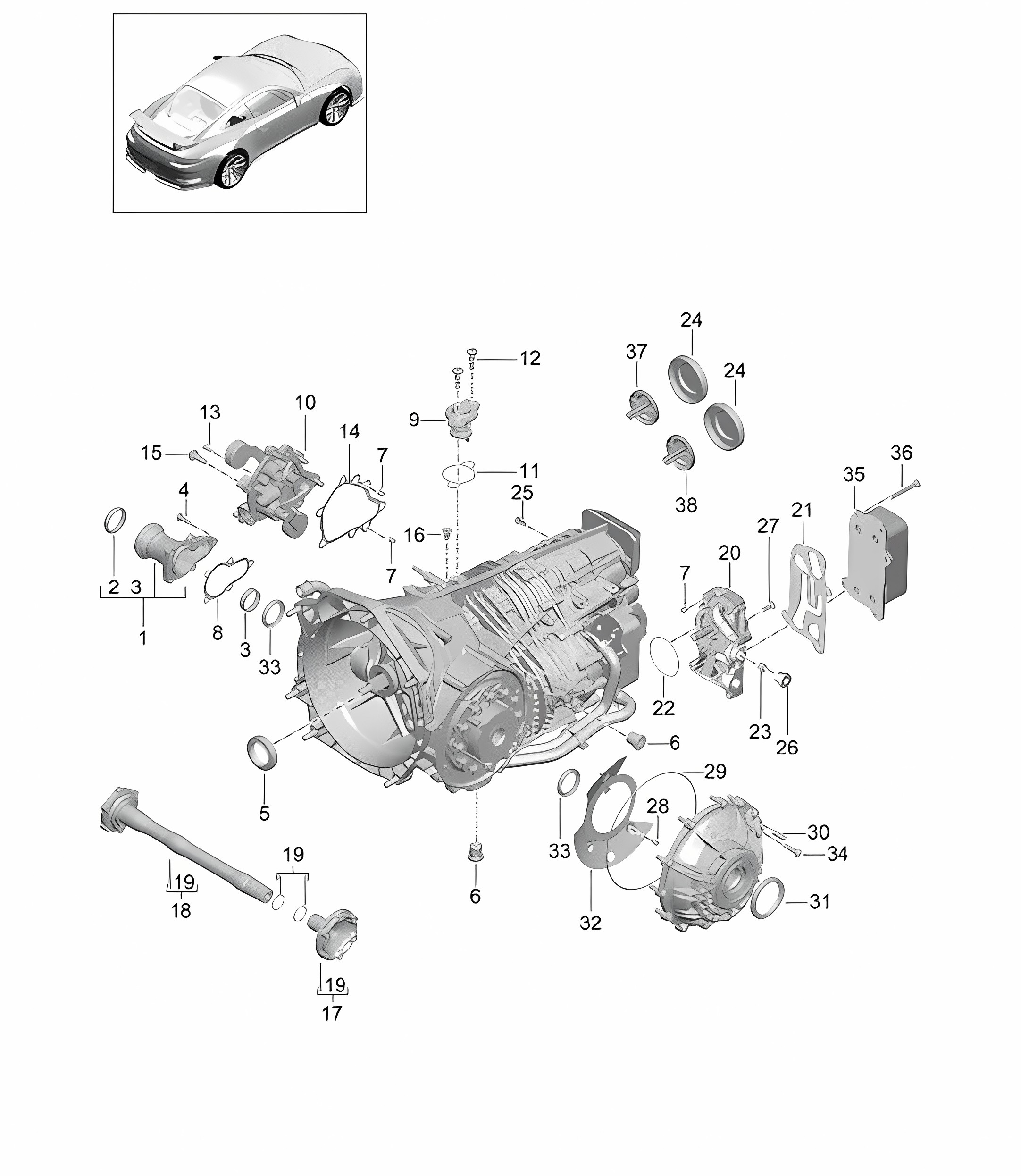 Manual gearbox / Individual parts - G9190+, PR:486 - 991 R/GT3/RS 2014-21