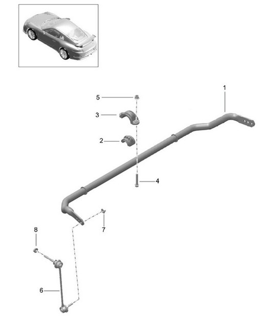 Stabilisator 991 R/GT3/RS 2014-17