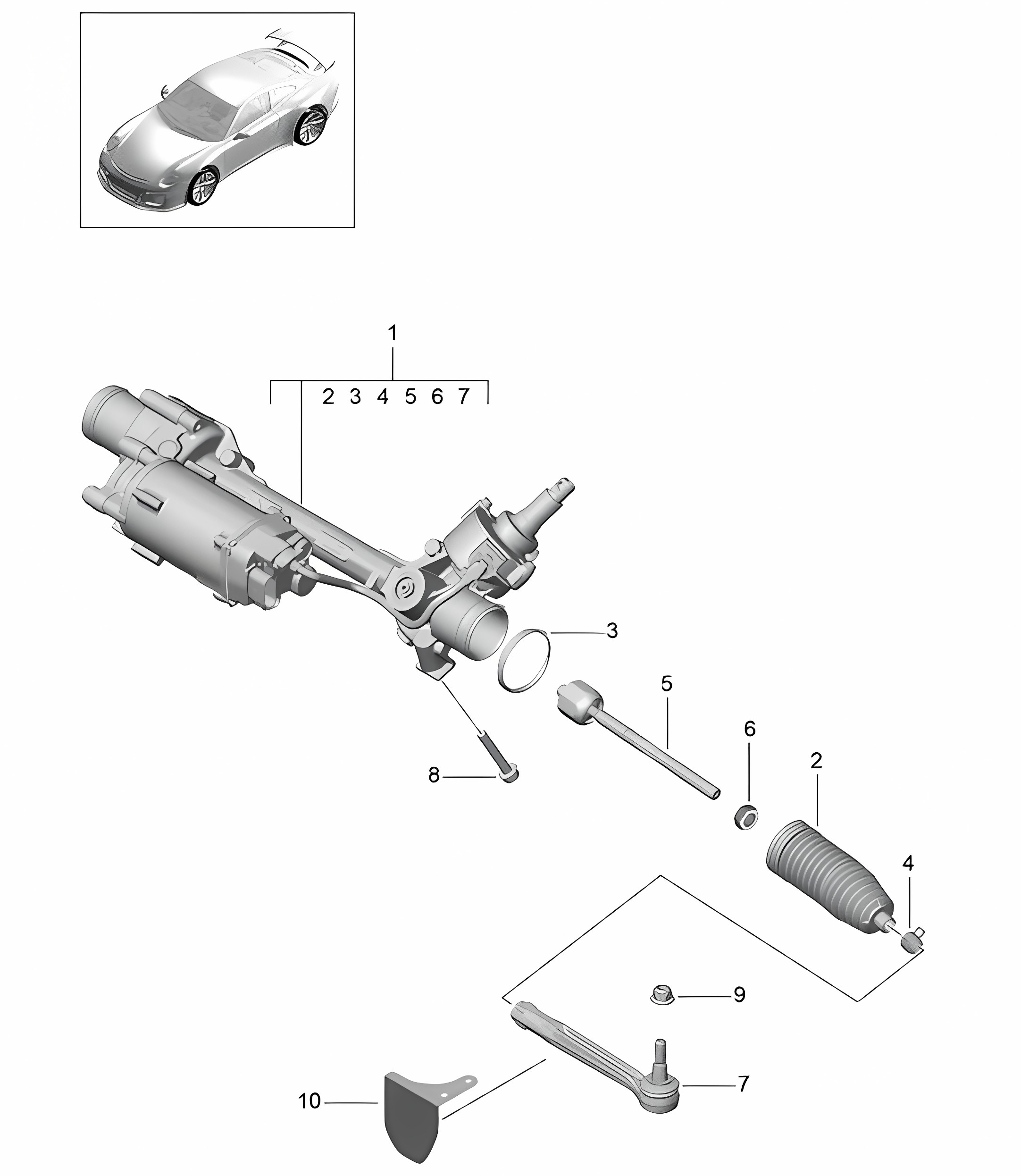 Steering gear / Steering parts 991 GT3/RS 2018>>