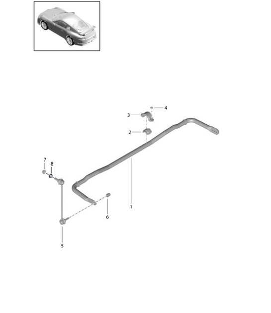 Diagram 501-013 Porsche 993 (911) (1994-1998) Rear Axle