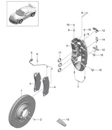 Disc brake / Front axle 991 GT3/RS 2018>>