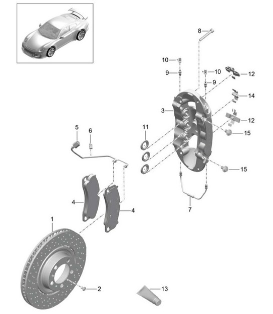 Diagram 602-010 Porsche Macan (95B) MK1 (2014-2018) Wheels, Brakes