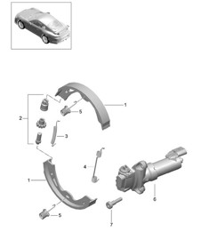 Parking brake 991 R/GT3/RS 2014-17