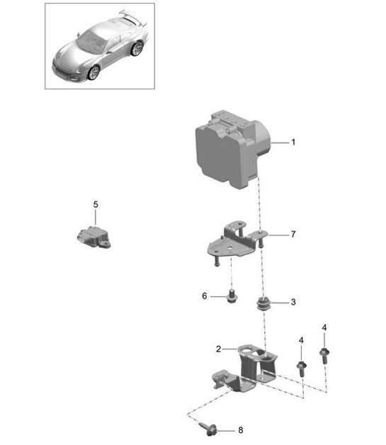 Diagram 605-001 Porsche 997 MK1 GT3 / GT3 RS 2007-09 Wheels, Brakes