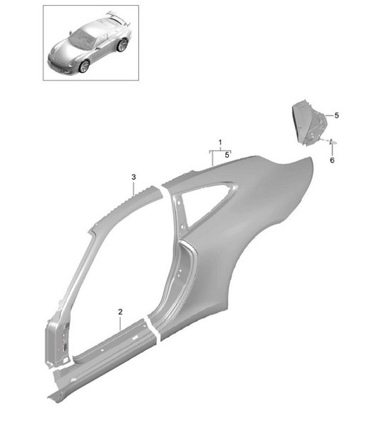 Diagram 801-055 Porsche Macan (95B) MK1 (2014-2018) Body