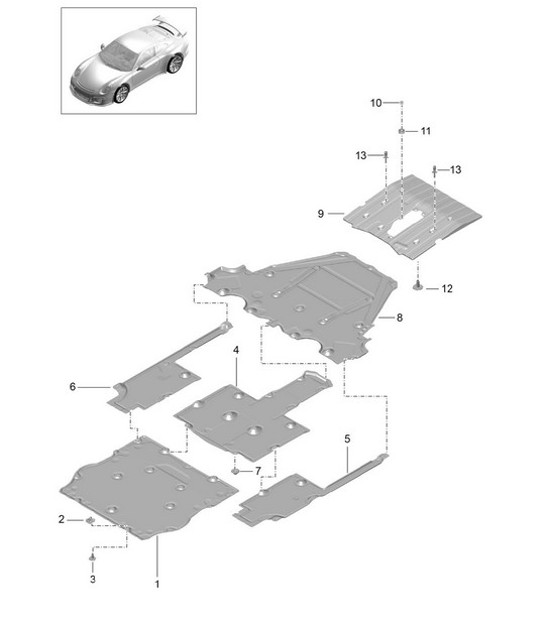 Diagram 801-070 Porsche Boxster 986/987/981 (1997-2016) Body