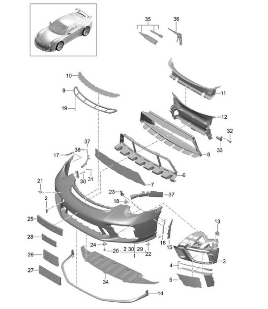 Diagram 802-001 Porsche 924 (1977-1988) Body