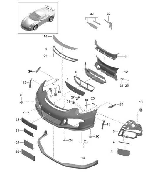 Diagram 802-002 Porsche 356 (1950-1965) Body