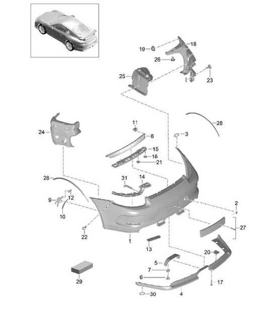 Diagram 802-010 Porsche Boxster GTS 718 2.5L PDK (365 Bhp) 05/2017>> Body