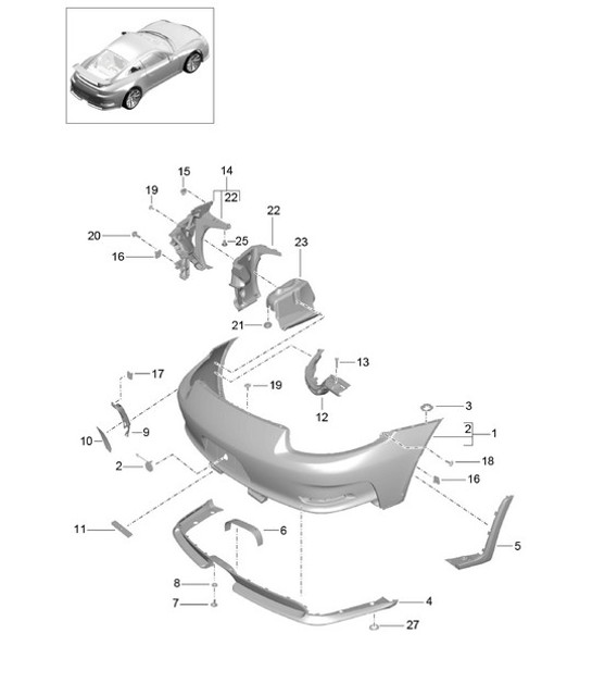 Diagram 802-012 Porsche 991.1 Turbo 3.8L (520 Bhp) 2014-16 Body