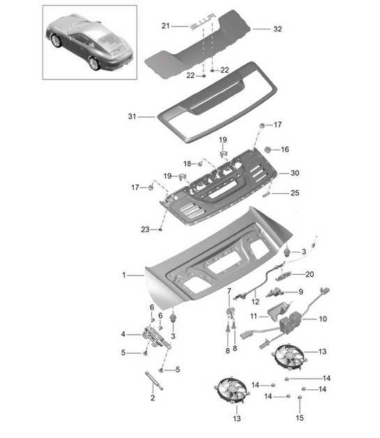 Diagram 803-015 Porsche Panamera 970 MK2 (2014-2016) Carrozzeria