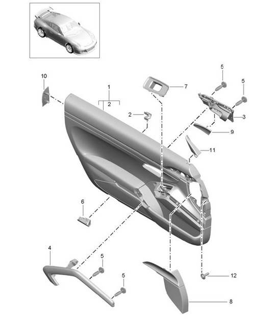 Diagram 808-005 Porsche Cayman S 718 2.5L Manual (350 Bhp) Body