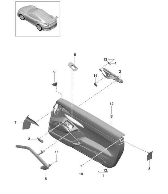 Diagram 808-015 Porsche Cayman 2.7L 981 2013-16 Body