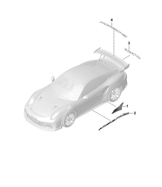 Diagram 810-030 Porsche 997 (911) MK2 2009-2012 Body