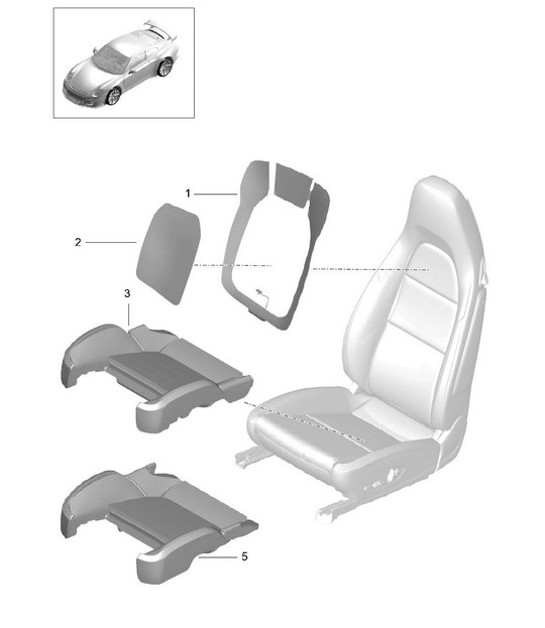 Diagram 817-012 Porsche 991 (911) MK1 2012-2016 Body