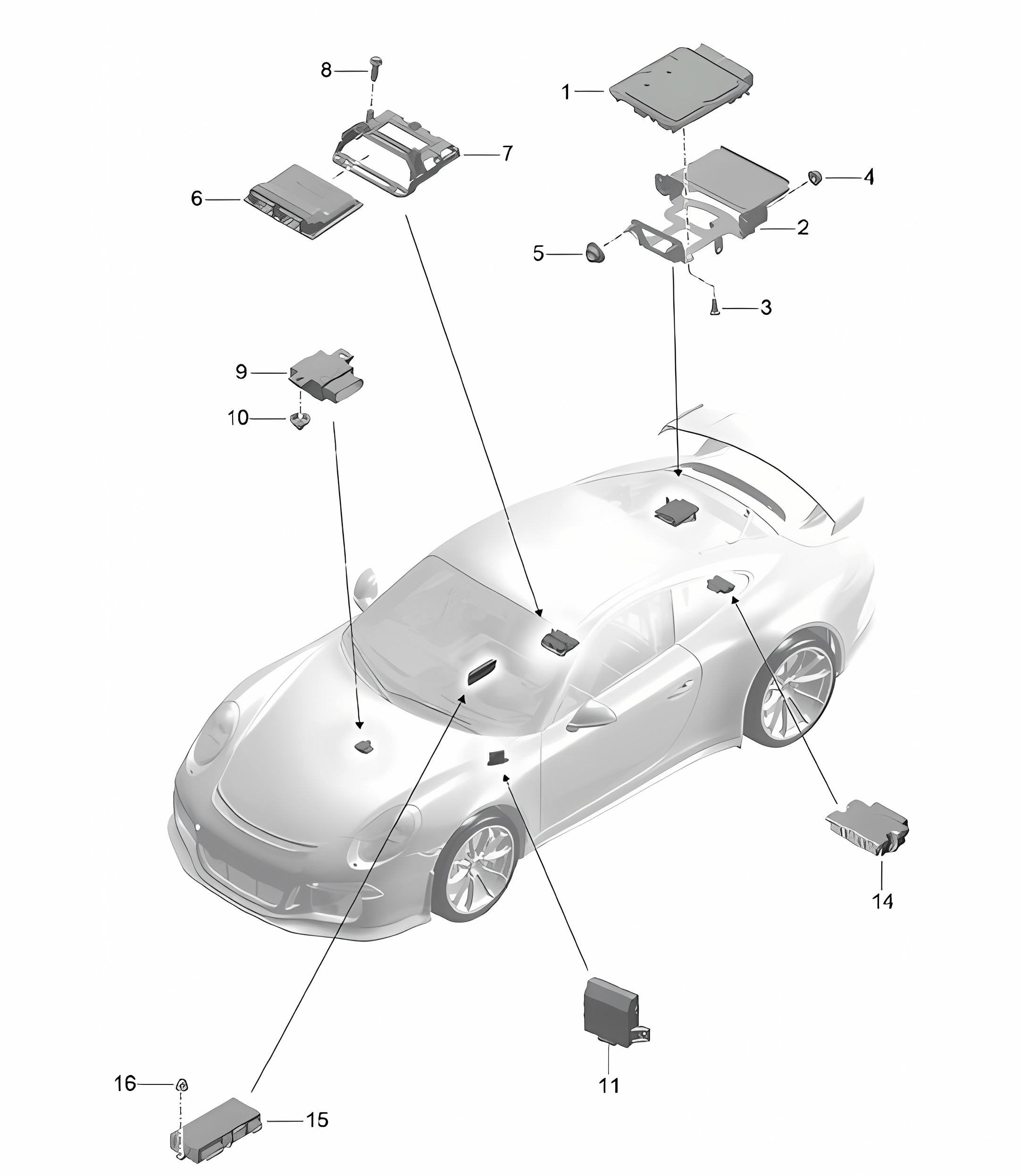 Control units 991 R/GT3/RS 2014-21