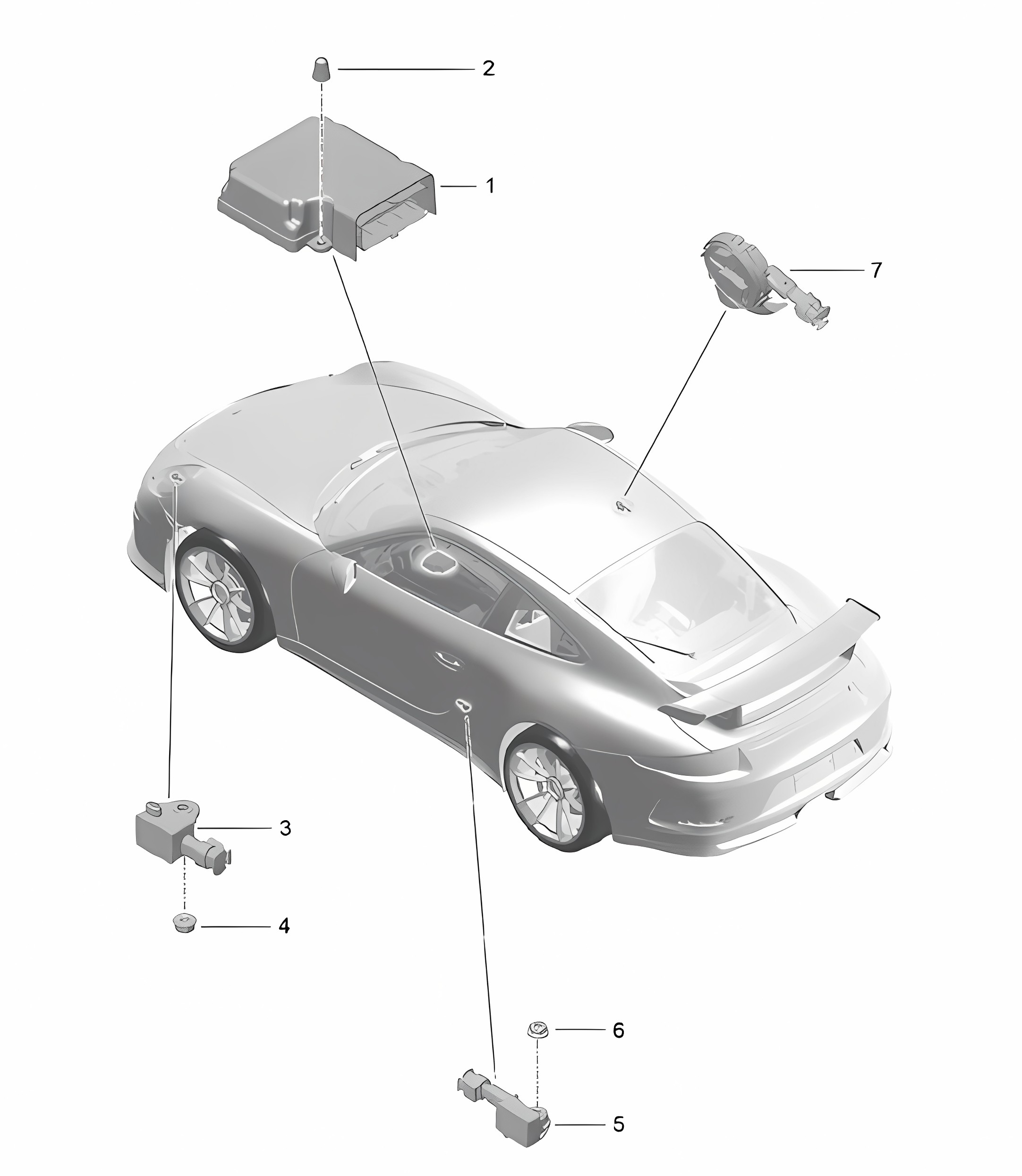 Control unit / Sensor / Airbag 991 R/GT3/RS 2014-21