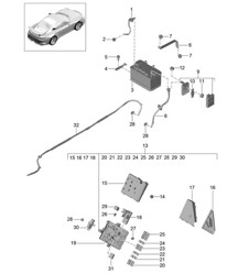 Batterie / Stromverteiler 991 R/GT3/RS 2014-21