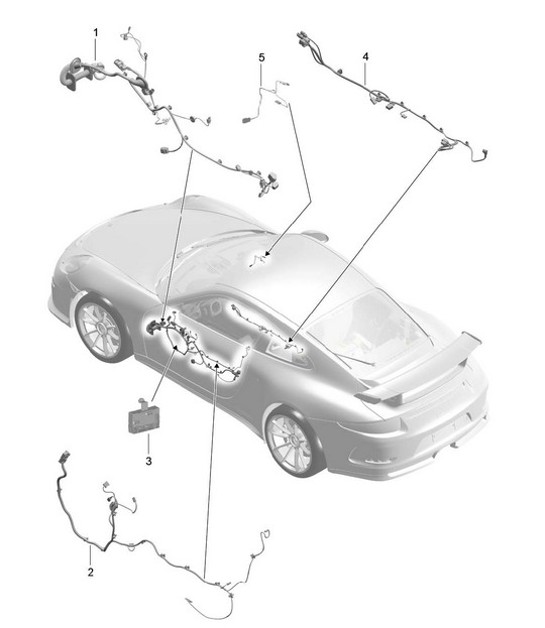 Diagram 902-016 Porsche Cayman 2.9L 987C MKII 2009-12 Electrical equipment