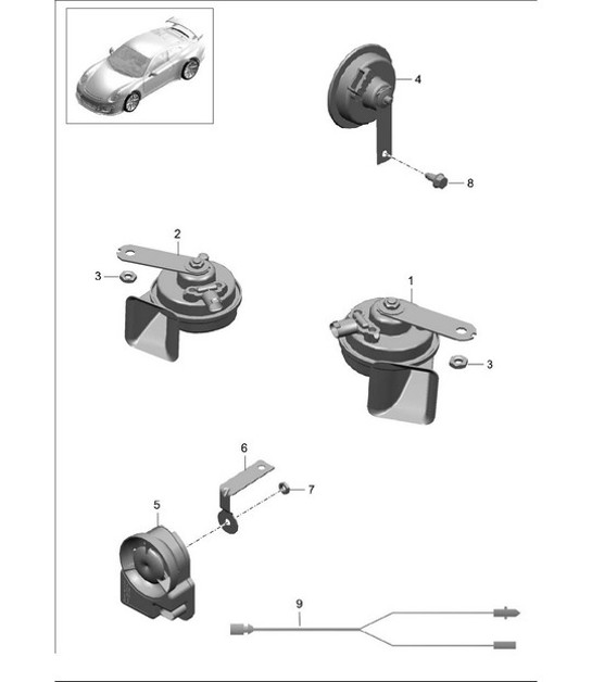 Diagram 903-000 Porsche 911 & 912 (1965-1989) Electrical equipment