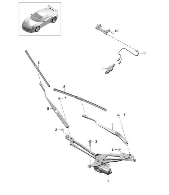 Diagram 904-000 Porsche 997 (911) MK1 2005-2008 Electrical equipment