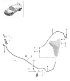 Headlight washer system - PR:288  - 991 R/GT3/RS 2014-21
