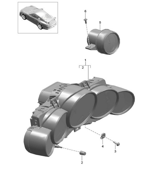 Diagram 906-003 Porsche 997 MKII GT2 RS 2011-13 Electrical equipment