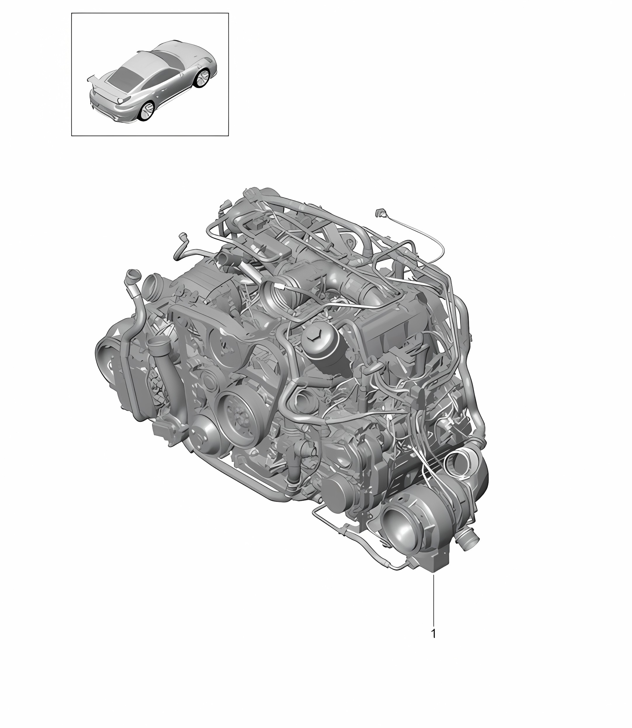 Replacement engine - PDK - Gearbox  991 GT2 RS 2014-20