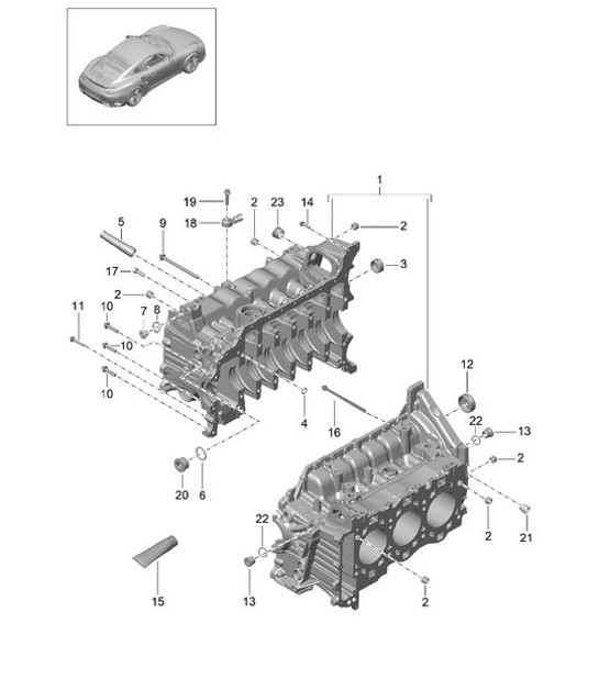 Crankcase housing 991 Turbo / GT2 RS 2014-20