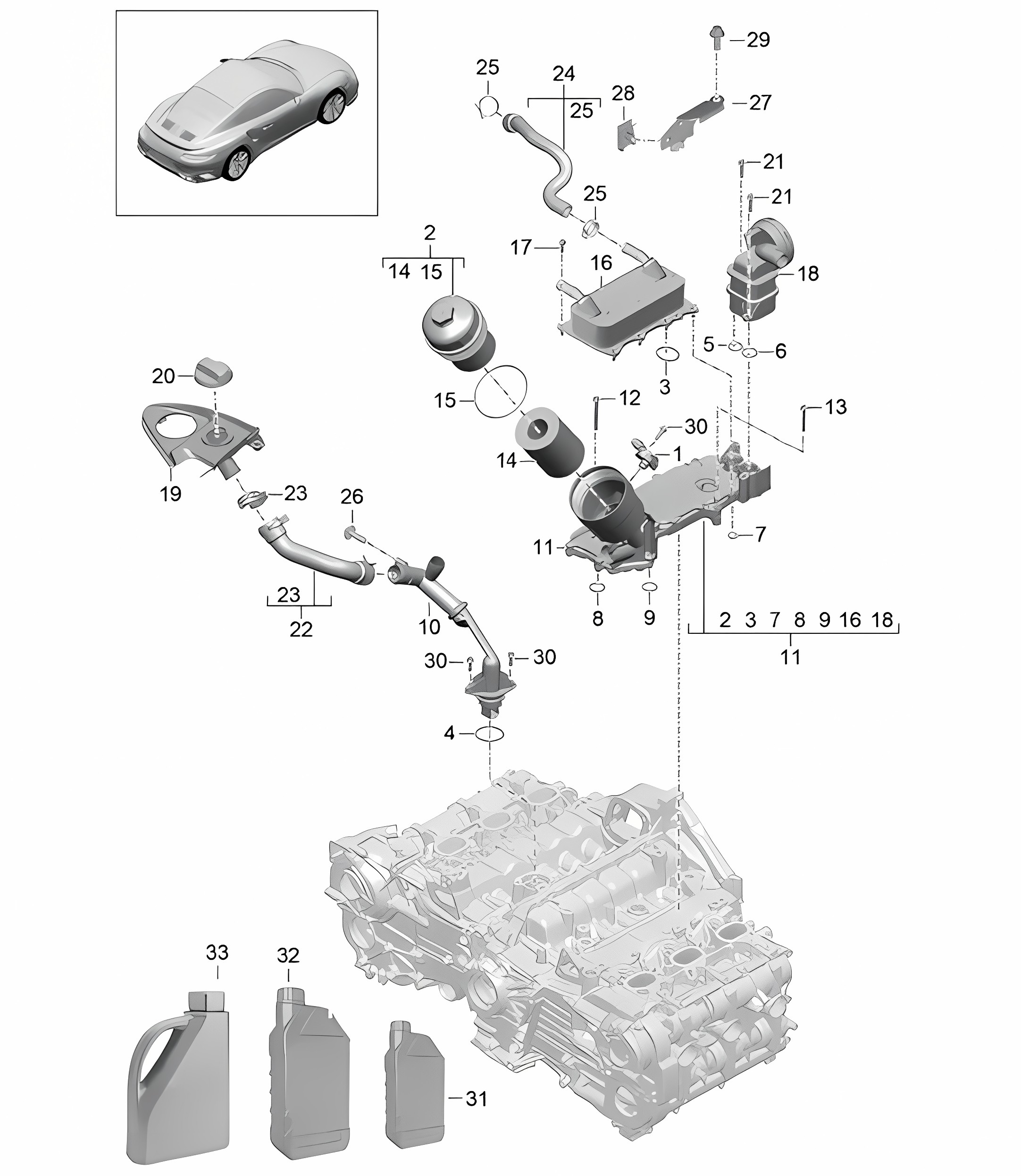 Oil filter / Console 991 Turbo / GT2 RS 2014-20